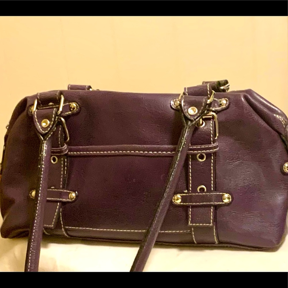 NWOT Fashion Express Purple Vegan Satchel Handbag